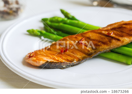 Grilled Chilli Salmon 18673266