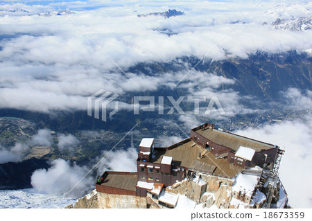 從法國勃朗峰的南針峰觀景台的看法 18673359