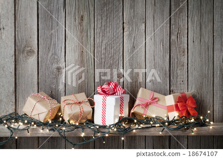 Christmas gift boxes and lights Christmas gift boxes and lights 18674107