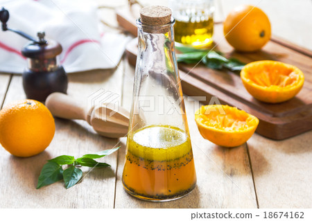 Orange salad dressing with poppy seed Orange salad dressing with poppy seed 18674162