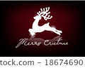 vector shining reindeer in christmas time  18674690