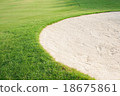 Sand bunkers with grass field 18675861
