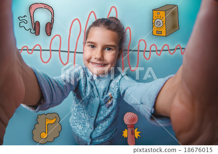 teenage girl laughing and removes self happiness 18676015