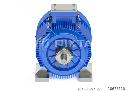 Blue industrial electric motor 18678510