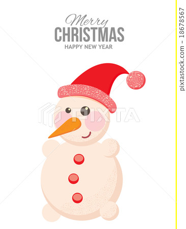 Funny snowman on holiday cards 18678567