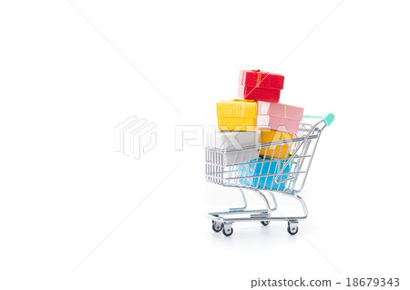 Small gift box and cart Small gift box and cart 18679343
