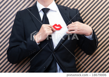 Kiss marks and businessmen 18679806