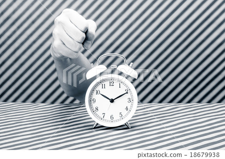 Hand that breaks the alarm clock 18679938