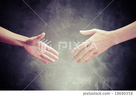 Shaking hands studio shooting 18680358