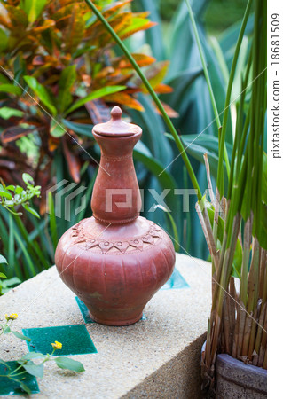 image of Thailand water container made from clay. 18681509