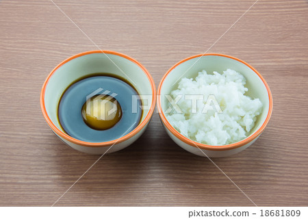 Raw Egg in soy sauce and white rice,Tamago kake go 18681809