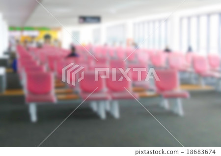 blurry defocused passenger at the airport terminal 18683674