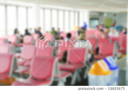 blurry defocused passenger at the airport terminal 18683675
