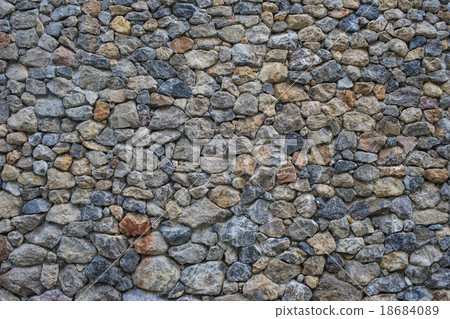 background of real stone wall surface with cement background of real stone wall surface with cement 18684089
