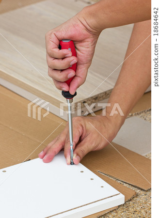 Screw Driver Assembling Wooden Furniture. 18684642