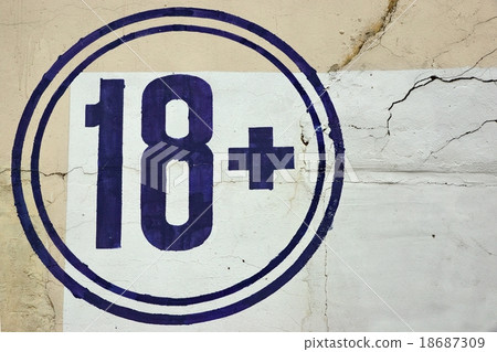 18+ Age Restriction Sign Symbol 18687309