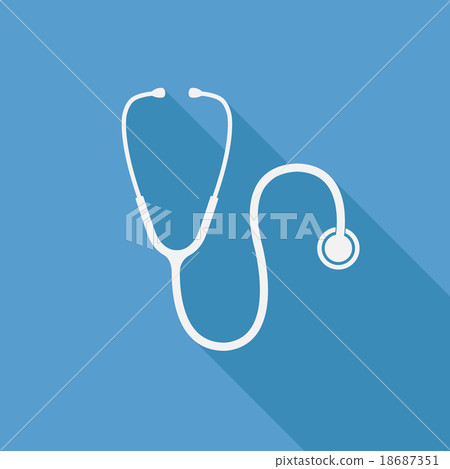 Stethoscope or steth - medical vector icon 18687351