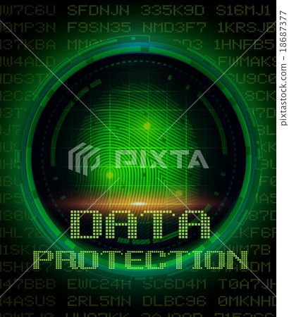 fingerprint and data protection on digital screen 18687377