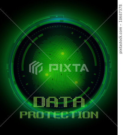 fingerprint and data protection on digital screen 18687378