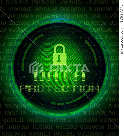 fingerprint and data protection on digital screen 18687379