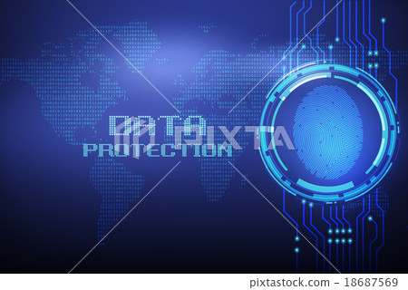 fingerprint and data protection on digital screen 18687569