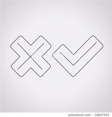 check mark icon Wrong and right 18687935
