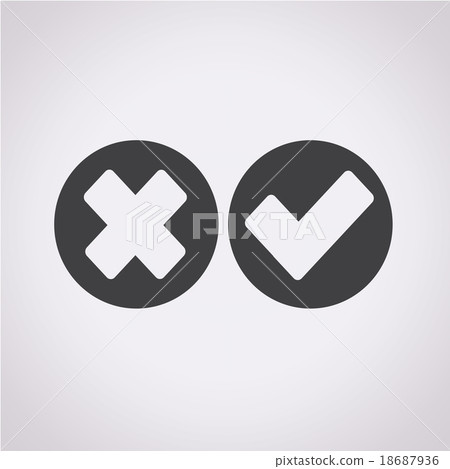 check mark icon Wrong and right 18687936