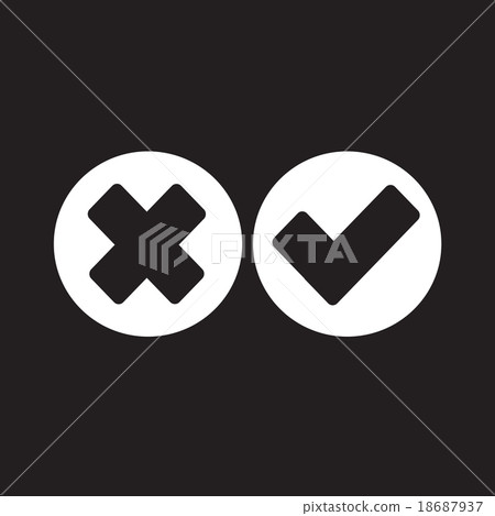 check mark icon Wrong and right 18687937