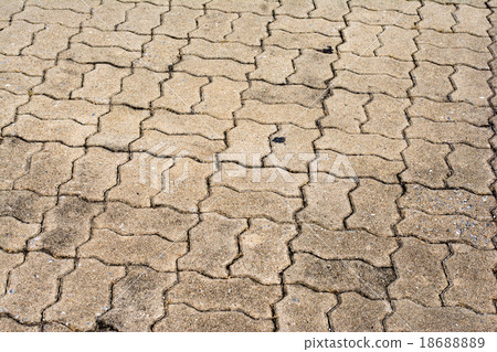 patterned paving tiles, cement brick floor backgro 18688889