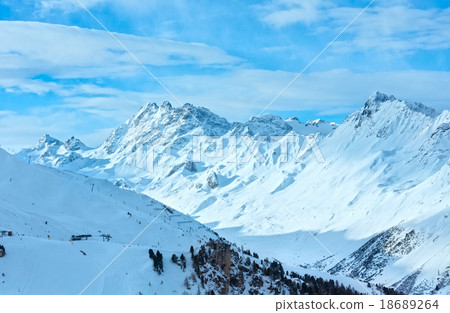 Silvretta Alps winter view (Austria). Silvretta Alps winter view (Austria). 18689264
