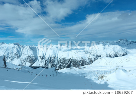 Silvretta Alps winter view (Austria). Silvretta Alps winter view (Austria). 18689267
