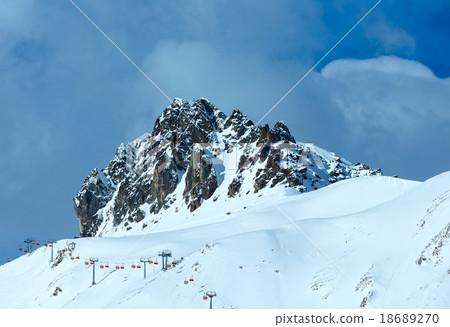 Winter mountain top view (Austria). Winter mountain top view (Austria). 18689270