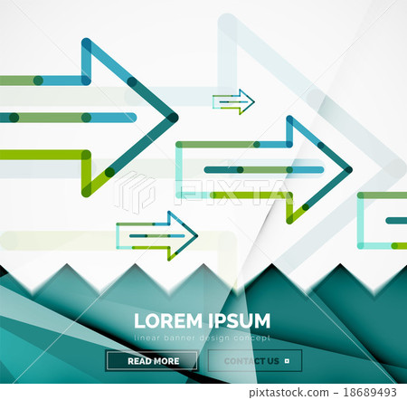 Abstract banner template with arrows, linear Abstract banner template with arrows, linear 18689493