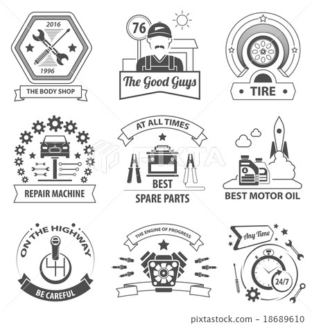 Car Service Label Set Car Service Label Set 18689610