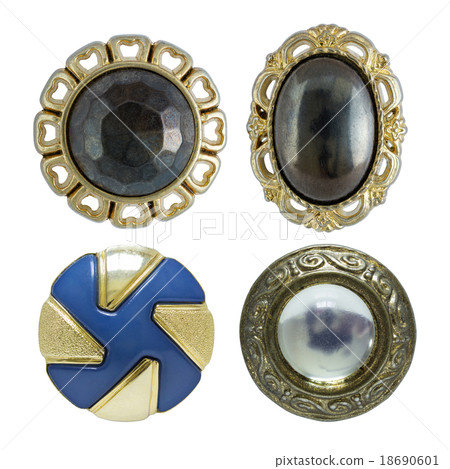 Various sewing buttons isolated on white 18690601