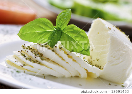 sliced fresh cheese sliced fresh cheese 18691463