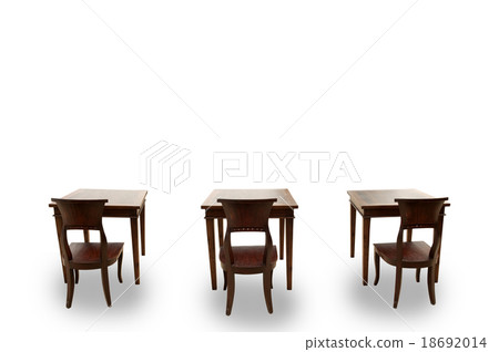 Chair table isolated on white background 18692014