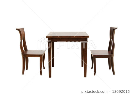 Chair table isolated on white background 18692015