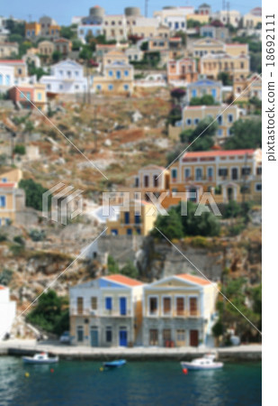 Greece. Island Symi. In blur style Greece. Island Symi. In blur style 18692111