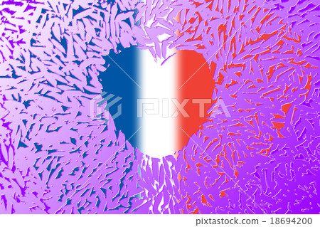 Heart with flag of france for "Pray for Paris" 18694200
