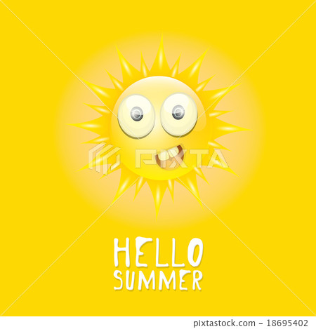 Hello Summer. vector summer smiling sun 18695402