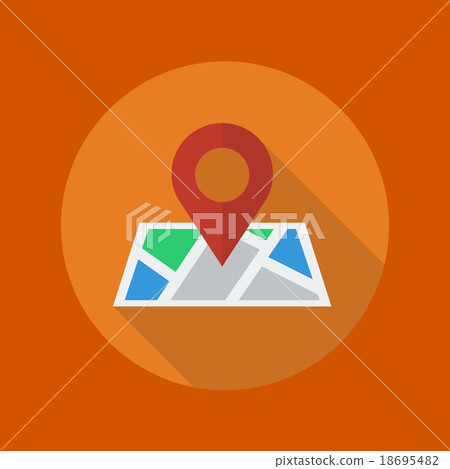 Travel Flat Icon. Map 18695482