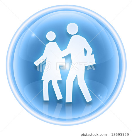 people icon ice, isolated on white background people icon ice, isolated on white background 18695539