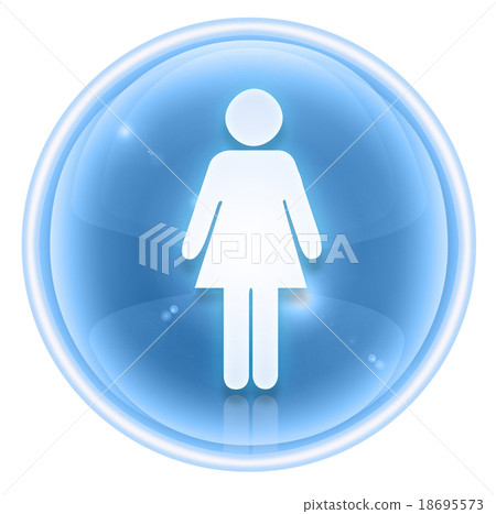 woman icon ice, isolated on white background. woman icon ice, isolated on white background. 18695573