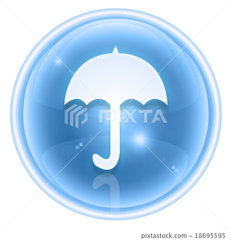 Umbrella icon ice, isolated on white background 18695595