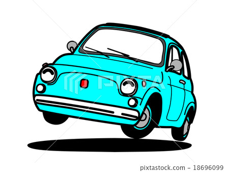 Blue compact car 18696099