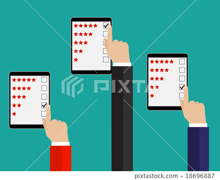 Rating on customer service illustration. Rating on customer service illustration. 18696887