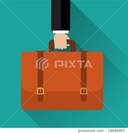 Businessman hand holding briefcase. - Stock Illustration [18696905] - PIXTA
