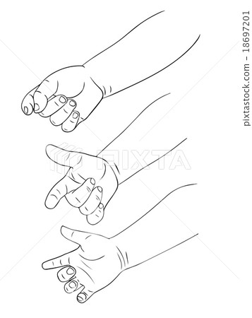 isolated hand isolated hand 18697201