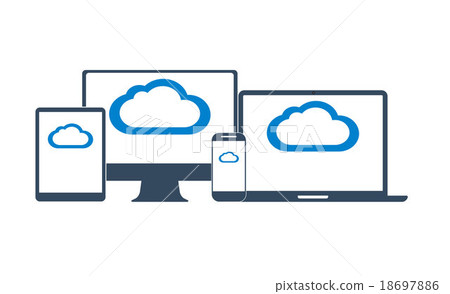 Cloud computing Network Connected all Devices.  18697886